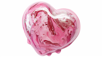 Obraz premium glossy pink heart shaped glass