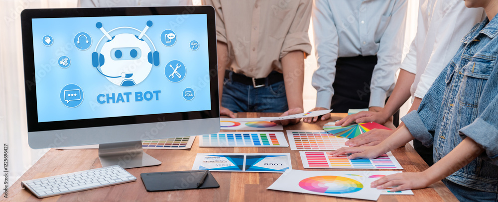 Poster Chatbot software application for brisk online business that automatically reply to customer questions