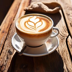 Obraz premium cup of coffee with cinnamon