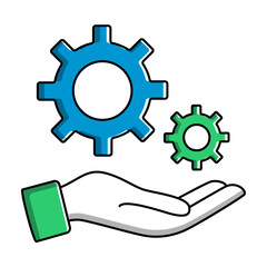Service Icon. Customer Support and Business Solutions Illustration for Client Satisfaction.