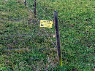 Vorsicht freilaufende Tiere
