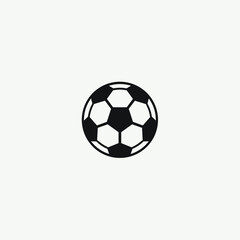 Obraz premium Monochrome soccer ball icon on soft background, sports symbolism
