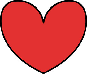 Heart icon. Single hand drawn heart, love, romance, wedding. Shape heart lineart. Sketch heart. Symbol love. Heart fashion Simple Vector icon on white background.
