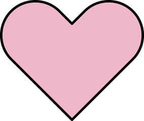 Heart icon. Single hand drawn heart, love, romance, wedding. Shape heart lineart. Sketch heart. Symbol love. Heart fashion Simple Vector icon on white background.