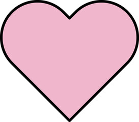 Heart icon. Single hand drawn heart, love, romance, wedding. Shape heart lineart. Sketch heart. Symbol love. Heart fashion Simple Vector icon on white background.