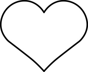 Heart icon. Single hand drawn heart, love, romance, wedding. Shape heart lineart. Sketch heart. Symbol love. Heart fashion Simple Vector icon on white background.