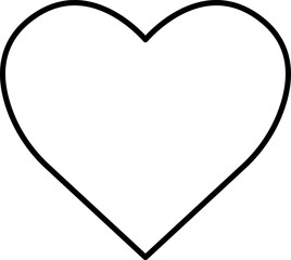 Heart icon. Single hand drawn heart, love, romance, wedding. Shape heart lineart. Sketch heart. Symbol love. Heart fashion Simple Vector icon on white background.