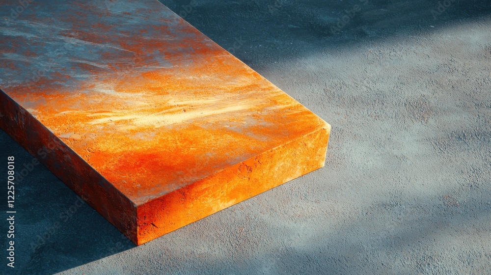 Poster exploring textural highlights of an orange in a sunlit workshop macro focus intimate perspective