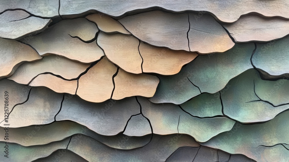 Poster bark of a rare tree, showcasing its unique texture with deep cracks and layered patterns