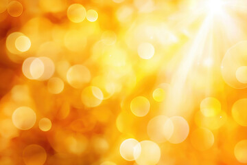 Obraz premium Bright golden bokeh lights create an enchanting and warm atmosphere in the background
