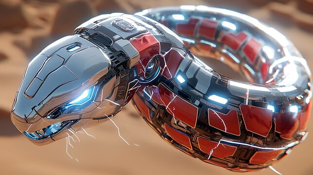 Robotic snake desert coil energy science fiction
