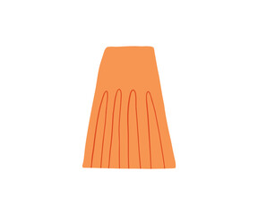 Cute interesting vase drawn in flat style. Interior, vase, decoration. Hand drawn vector illustration.