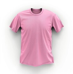 Front View of Basic Pink T-Shirt with Easy Cutout