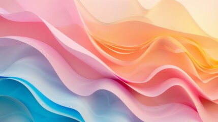 Fototapeta premium A colorful, flowing wave of pink, blue, and orange