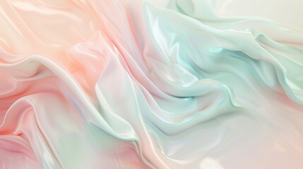 Fototapeta premium A colorful piece of fabric with a pink, green, and blue gradient