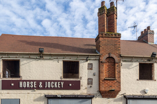 Horse and Jockey pub now closed. Picture taken 1st February 2024. Wythall UK