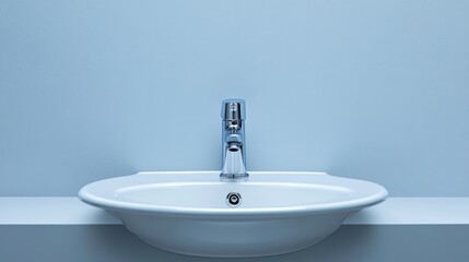 Fototapeta premium Sink with faucet on white
