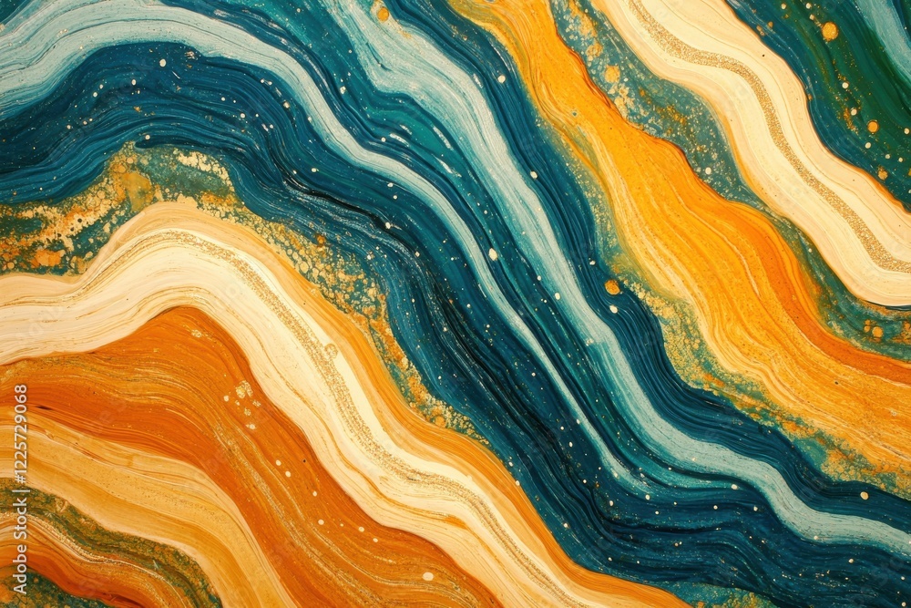 Poster vibrant liquid texture art with smooth flowing waves for modern design enthusiasts and creative proj