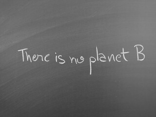 Obraz premium Handwritten environmental message 
