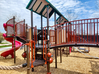 Child playground in sunny day