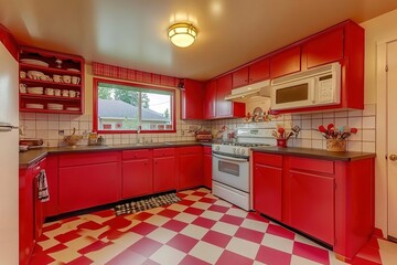 Renton, WA / USA - Aug. 14, 2019: contemporary kitchen stylish interior