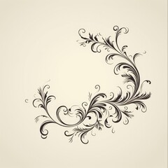 Fototapeta premium Elegant Vintage Calligraphic Design Elements. Retro Style Swirls and Vignettes for Invitations, Labels, and Decorative Backgrounds