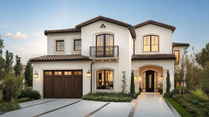 New beautiful luxury home exterior