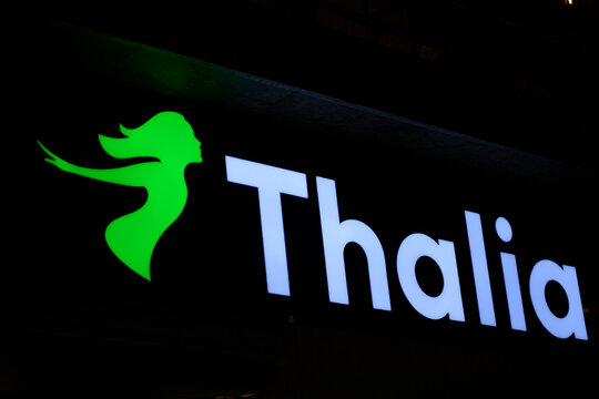 Germany, Mannheim, January 28. 2025, sign or lettering of Thalia, Market leader in the retail book trade in German-speaking countries