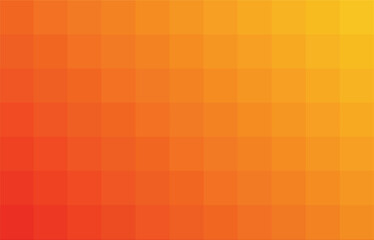 Gradient orange background. Geometric texture of orange squares. The substrate for design, branding, calendar, post, wallpaper, poster, banner, cover. EPS10. Vector illustration