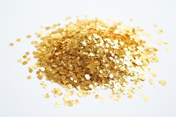 Glistening gold confetti background as radiant shimmer for celebration themes and festive events