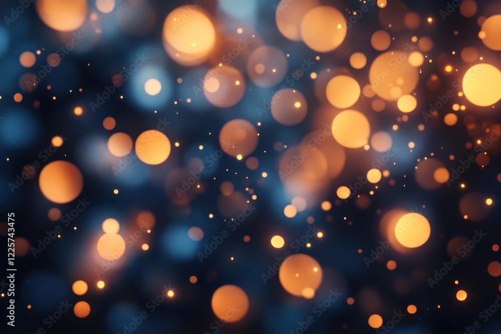 Poster dynamic illumination and bokeh effect in modern abstract fractals for artistic projects and creative