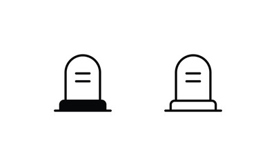 Graveyard  icons set vector stock illustration
