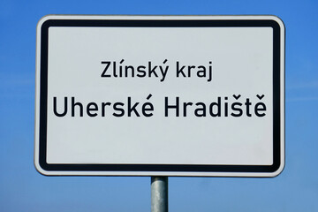 Ortsschild Zlínský kraj Uherské Hradiště