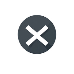 Fototapeta premium Modern, clear symbol for cancellation, isolated on a transparent background. PNG