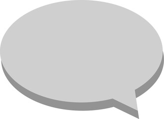 Gray speech bubble icon. Talk bubble. Vector.