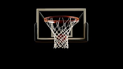 basketball hoop isolated in black background