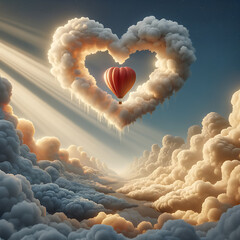 heart shaped clouds