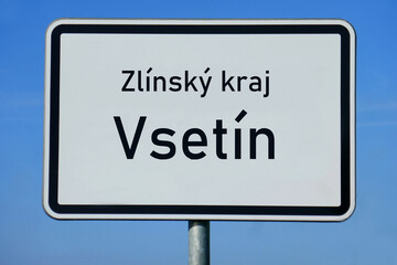 Ortsschild Zlínský kraj Vsetín