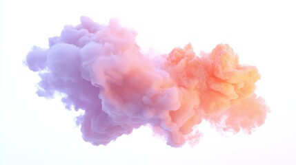 Obraz premium Abstract Ink Cloud: Pastel Hues Symbolize Creativity, Ideal for Design and Art Projects