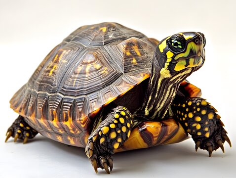 Vibrant Eastern Box Turtle Closeup Photography