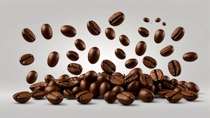 Obraz premium coffee beans on a white background. coffee background