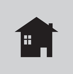 house icon. property home vector symbol in black