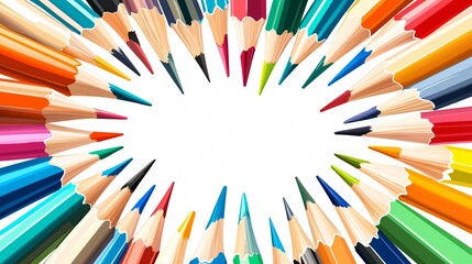 High-Quality Pencil Supply Icon for Professional Design Projects - Wide Angle Centered Composition