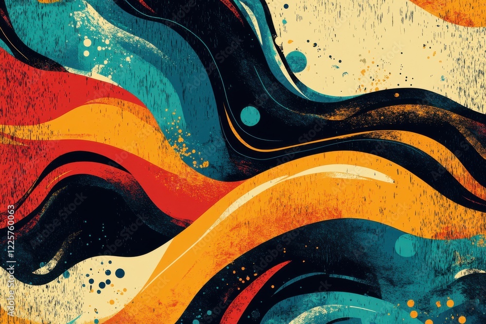 Poster colorful hand-drawn abstract texture backdrop for creative projects and modern design applications