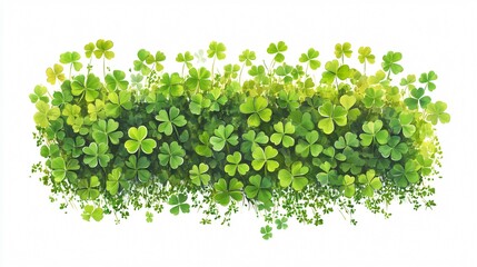 Vibrant St. Patrick's Day Clover Wide Angle Centered Composition Image