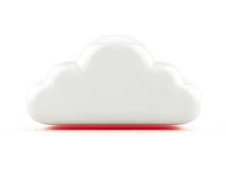 Cloud icon with glowing outline and white layers