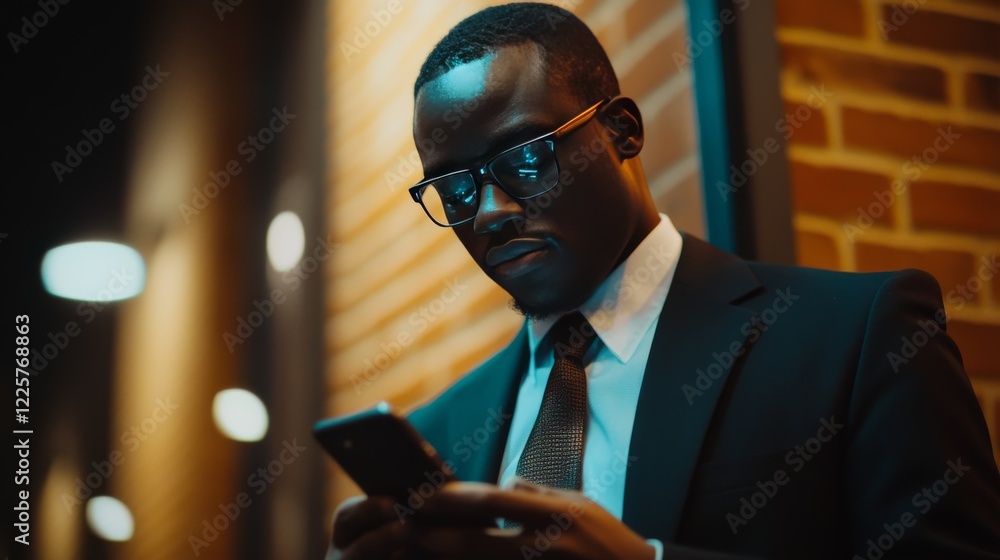Aufkleber businessman using mobile smart phone. business global internet connection application technology and
