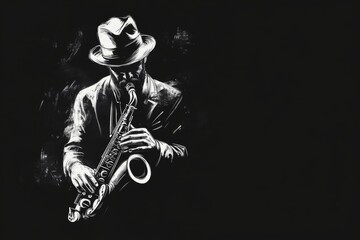Jazz musician playing saxophone during jazz appreciation month