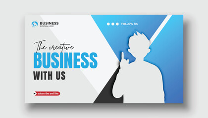 YouTube thumbnail and web banner template	