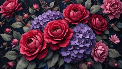 Flowers, Abstract, Wall Art Decoration, Home Decor, Ready for Print, Background, Wallpaper 8K, TV Screen